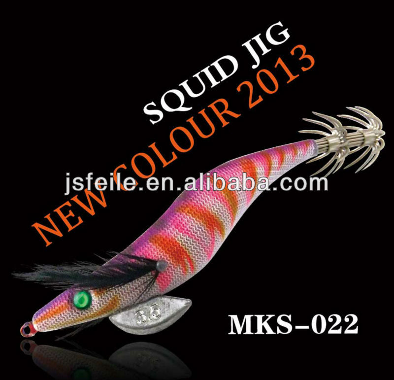 Environmental Protection Material Korea Squid jig with double hole zinc weight