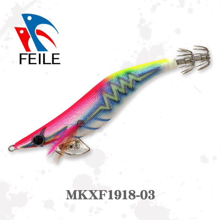 MKXF1918 High Quality Japanese 490 Glow with Rattle Squid Jig