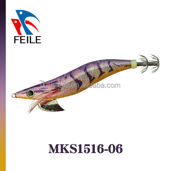 MKD1516 Classic Colorful Squid Jig Fishing Lure Glow Japanese Hook Squid Jig