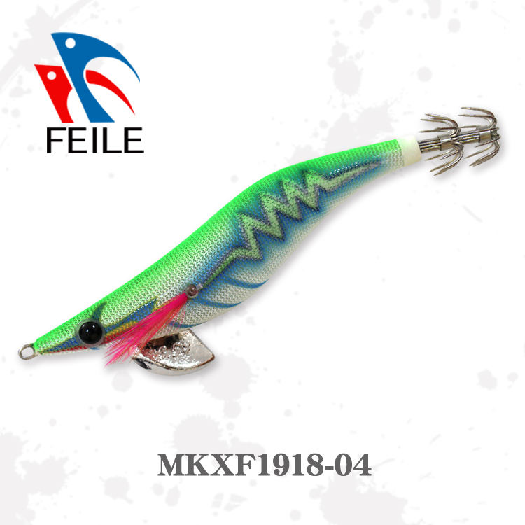 MKXF1918 High Quality Japanese 490 Glow with Rattle Squid Jig