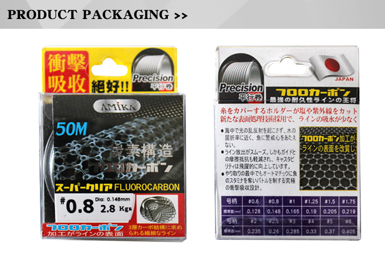 Japanese 50m carbon fishing line
