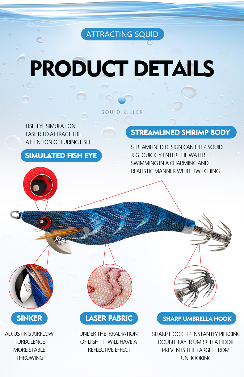 squid jig luminous egi japanese plastic hard bait fishing lure