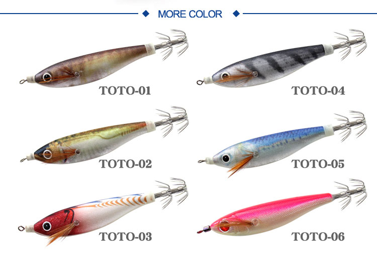 japanese plastic balance TOTO squid jig fishing lure
