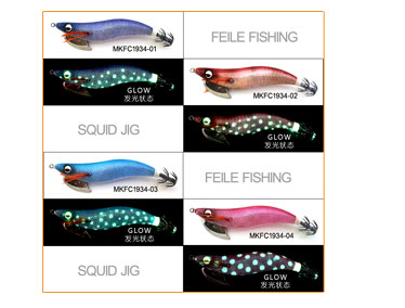 2019 new Japanese glow squid jig eight colors for choice