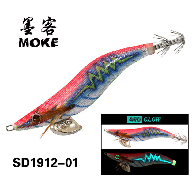 1912 Hot-selling Luminous Squid Jig More Colors Available for Customization