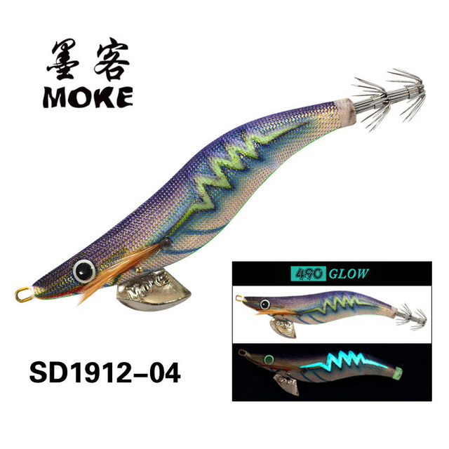 1912 Hot-selling Luminous Squid Jig More Colors Available for Customization