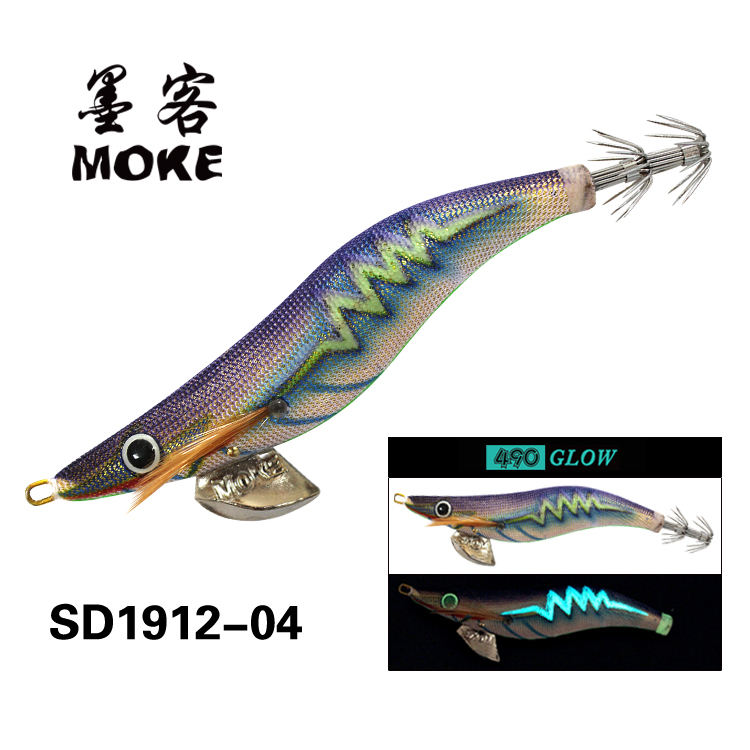 1912 Hot-selling Luminous Squid Jig More Colors Available for Customization