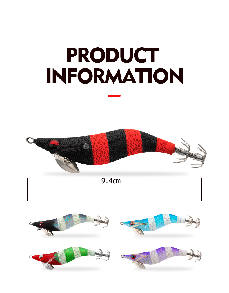 squid jig luminous egi japanese cloth plastic hard bait squid fishing lure