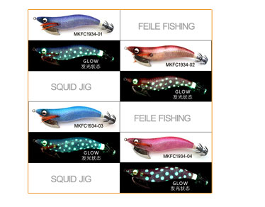 2019 new glow squid jig more colors available for customization