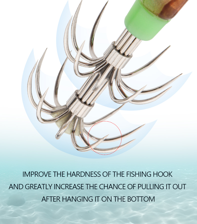 toto squid jig luminous body sea fishing lure horizontal squid fishing lure plastic bait