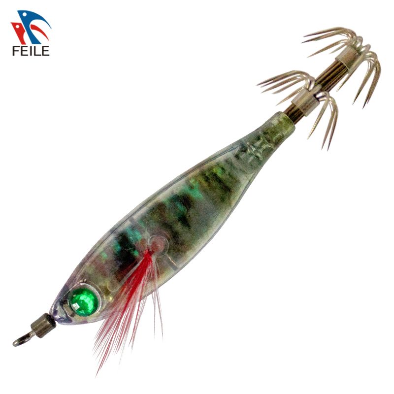 FLMK24113D Squid Jig Luminous Egi Japanese Plastic Hard Bait Fishing Lure
