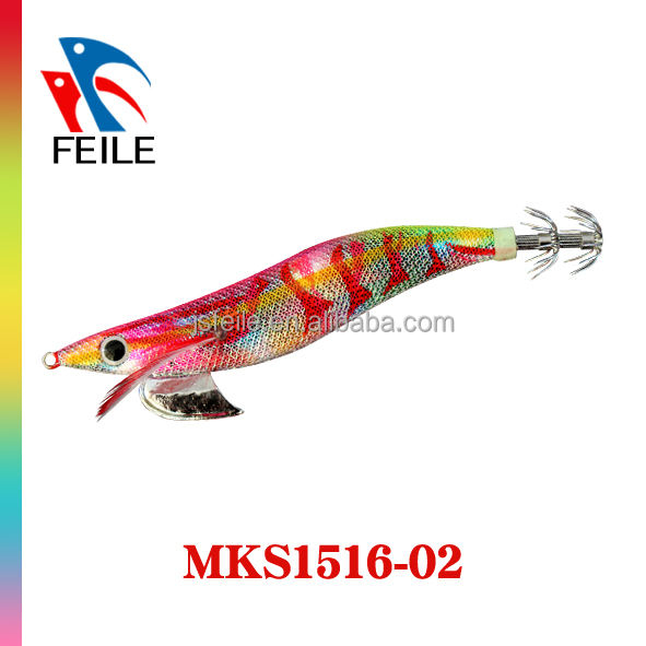MKD1516 Classic Colorful Squid Jig Fishing Lure Glow Japanese Hook Squid Jig