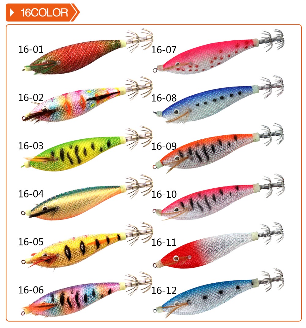 Artificial colorful 80mm squid jig