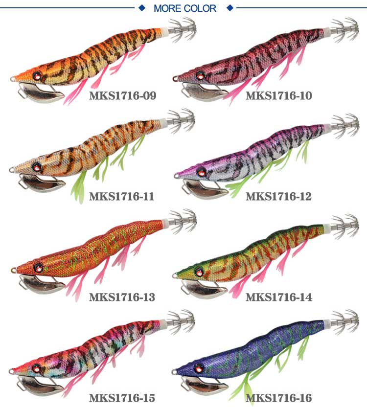 2019 new squid jig 3D simulation of squid jig body more colors for choice