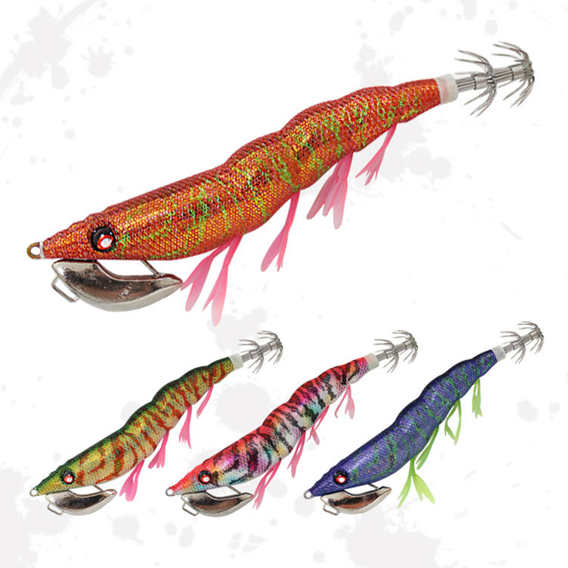 MKS1716 New Squid Jig 3D Simulation of Squid Jig Body More Colors for Choice