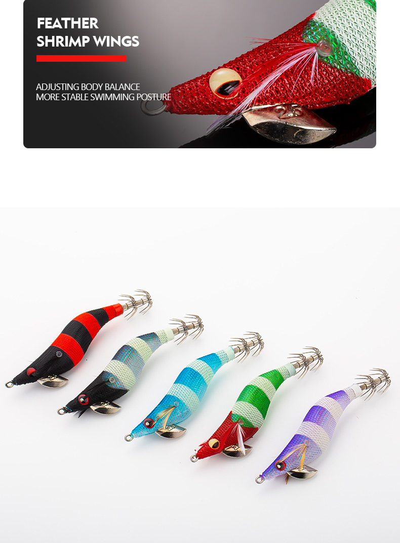 squid jig luminous egi japanese cloth plastic hard bait squid fishing lure