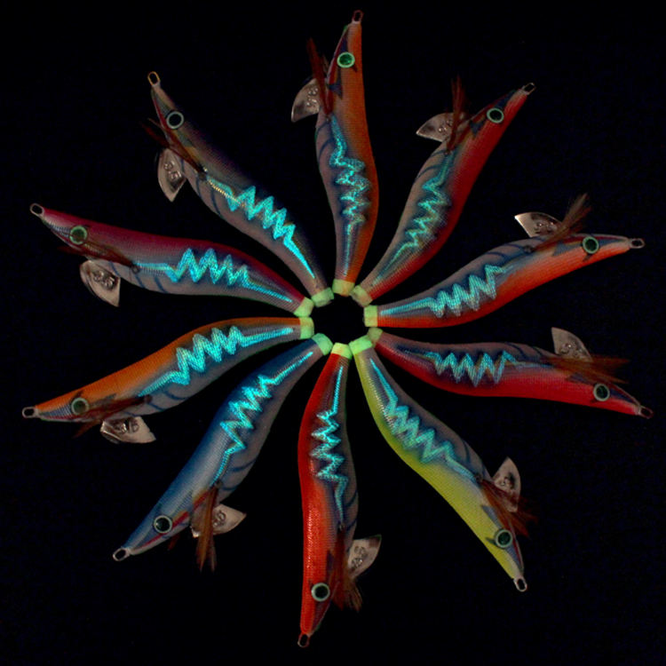 1912 Hot-selling Luminous Squid Jig More Colors Available for Customization