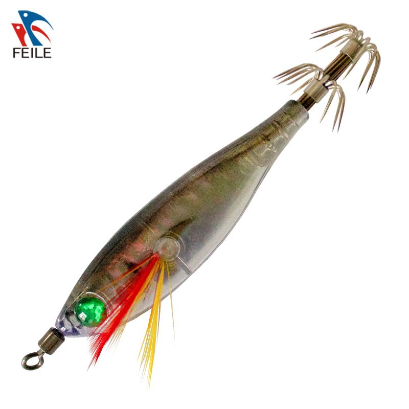 FLMK24113D Squid Jig Luminous Egi Japanese Plastic Hard Bait Fishing Lure