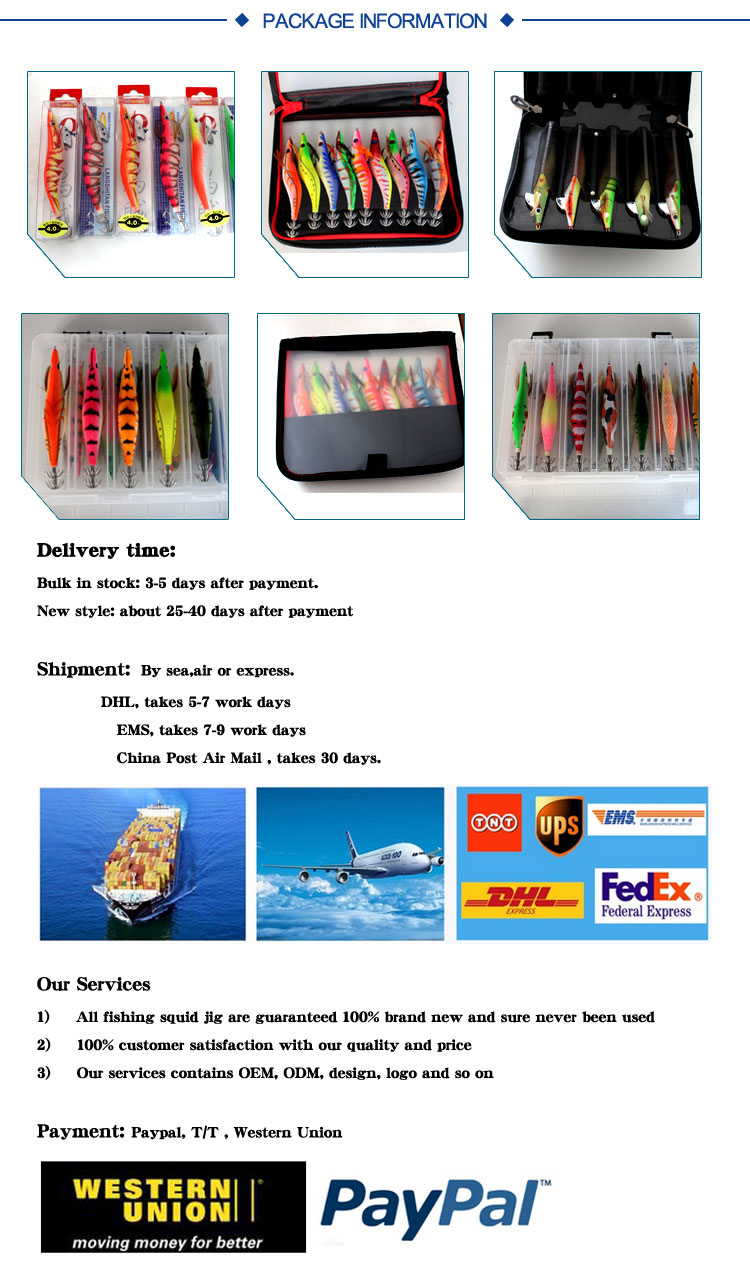 2019 new Japanese 490 glow squid jig four colors for choice